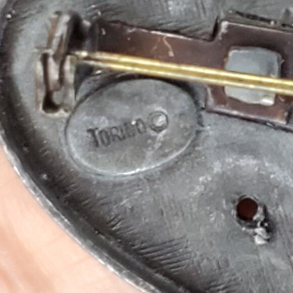 Vtg Torino Floral Pin Brooch Heart Trinket Box 1" Bloomcore - Picture 4 of 8